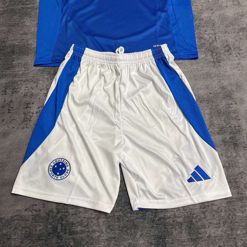Kit Cruzeiro Infantil 25/26 Adidas - Azul+Branco