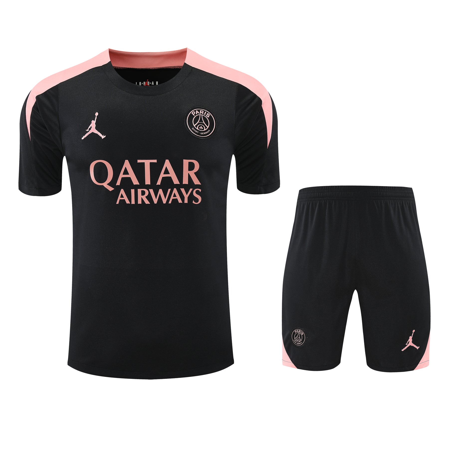 Kit Treino PSG 25/26 - Masculina - Preto com Rosa | Estilo e Performance Jordan