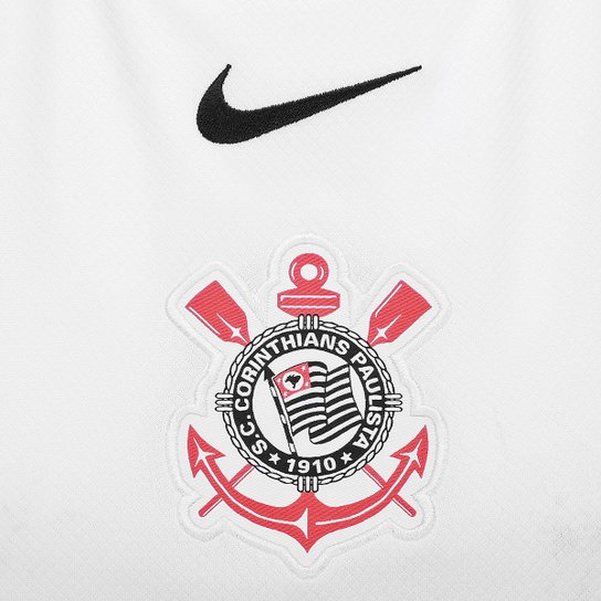 Camisa Corinthians I 25/26 s/n Nike Feminina - Branco+Preto