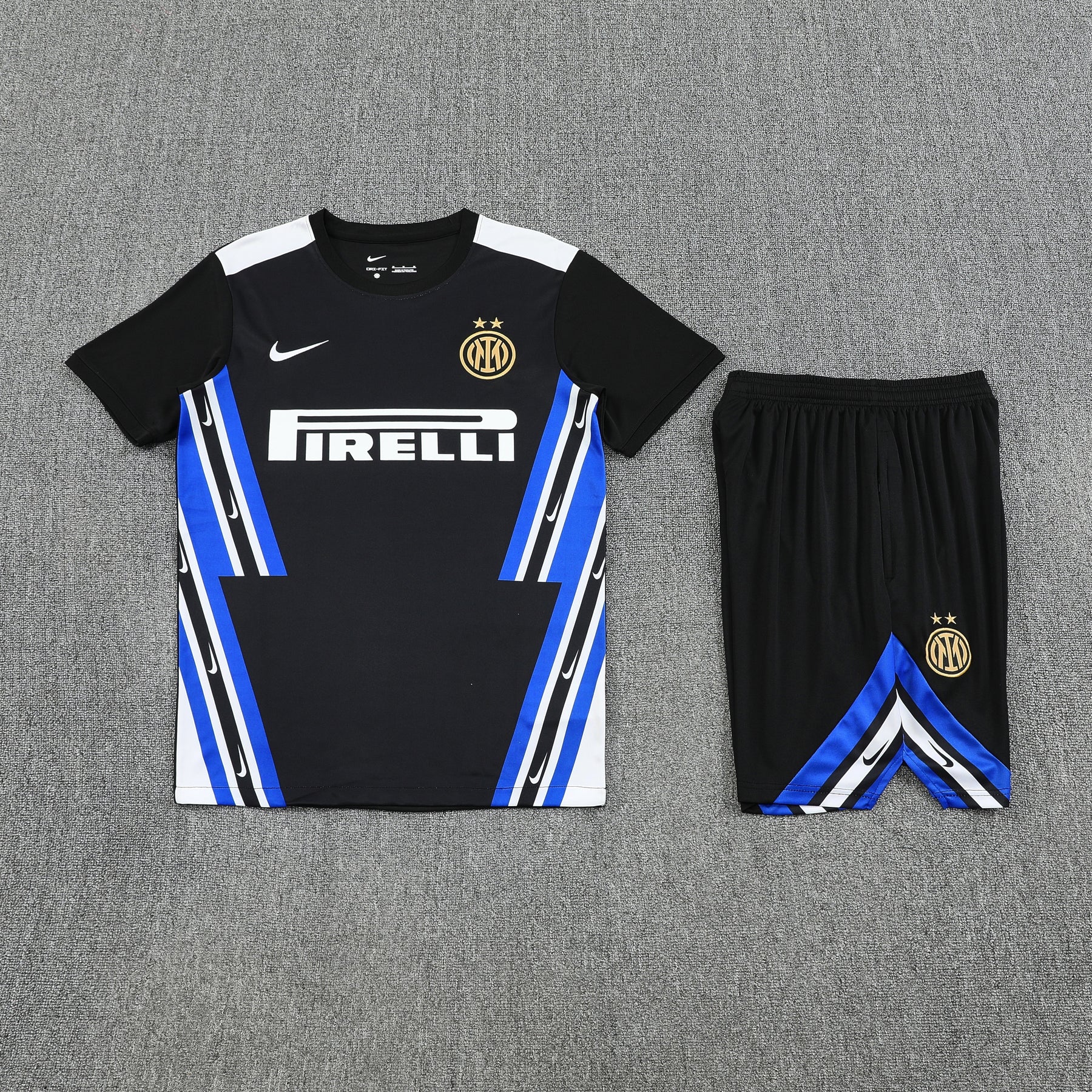 Kit Treino Inter de Milão 25/26 Masculino - Nike | Preto com Azul e Branco