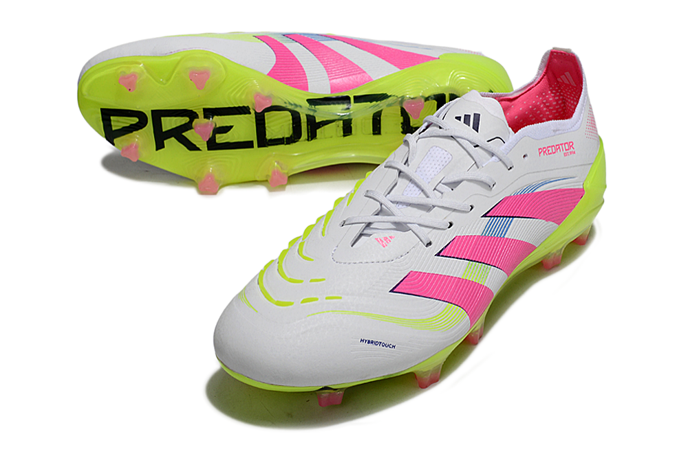 Chuteira Adidas Predator FT 30 Elite FG - Branco + Rosa