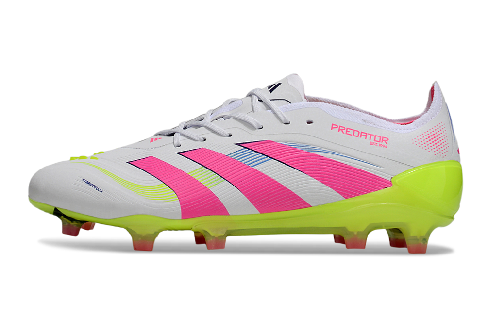 Chuteira Adidas Predator FT 30 Elite FG - Branco + Rosa