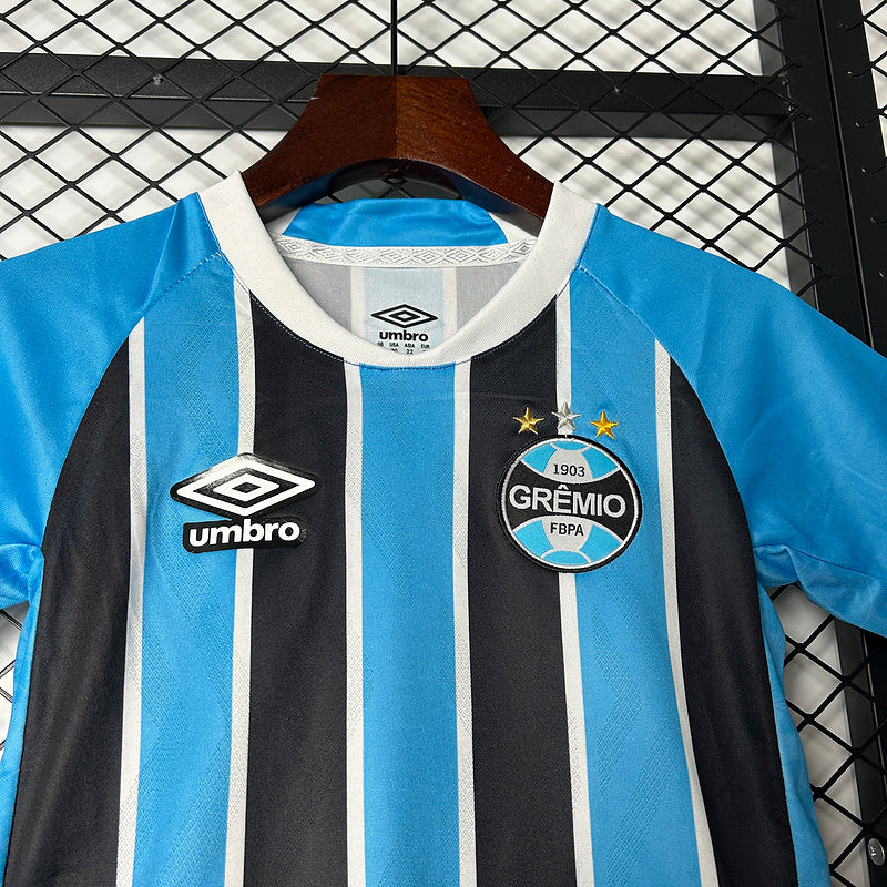 Kit Infantil Grêmio l 25/26 S/N Torcedor Umbro - Azul+Preto