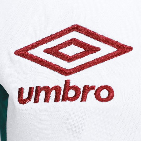Camisa Fluminense II 25/26 s/n Torcedor Umbro Feminina - Branco+Vermelho