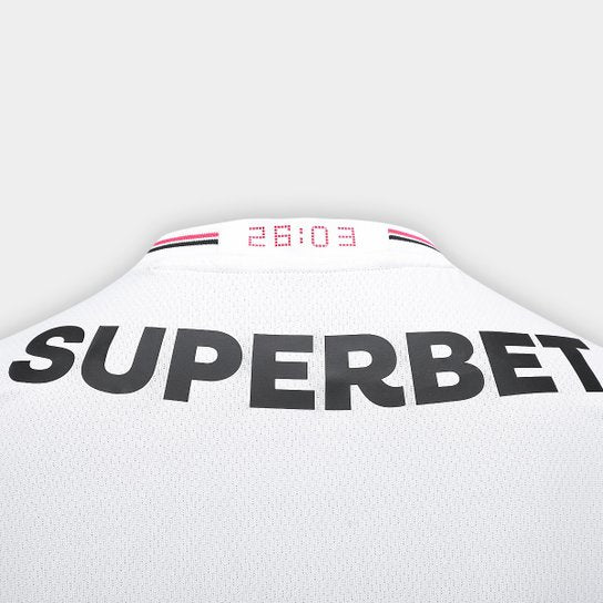 Camisa São Paulo 25/26 Home Torcedor New Balance Feminina - Branco+Vermelho