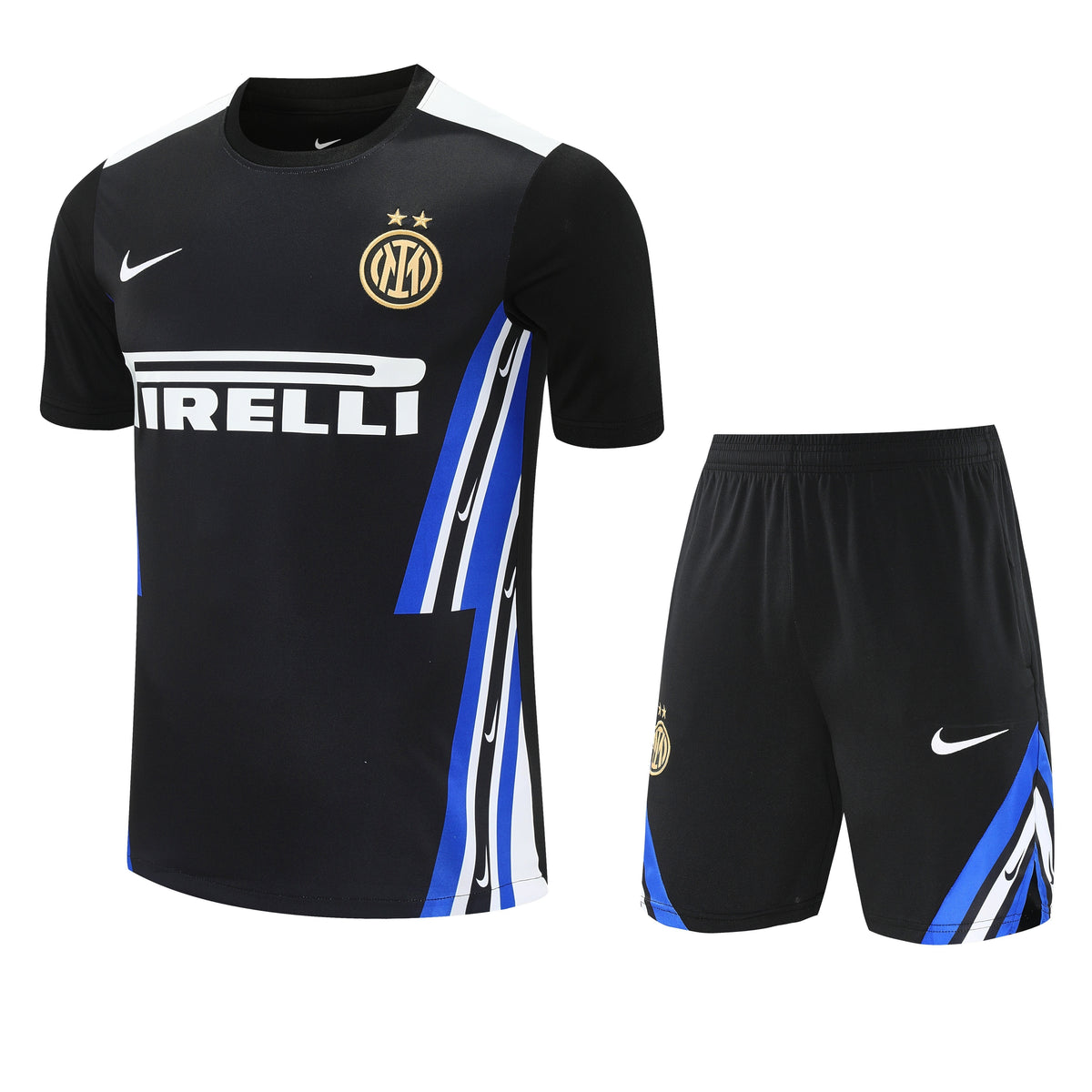 Kit Treino Inter de Milão 25/26 Masculino - Nike | Preto com Azul e Branco