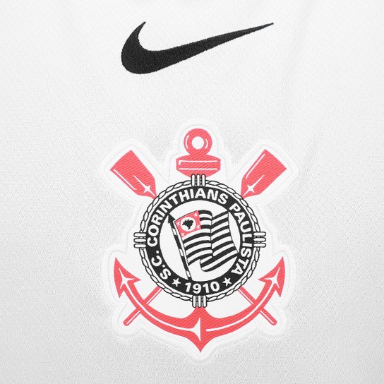 Camisa Corinthians I 25/26 s/n Torcedor Nike Masculina - Branco+Preto