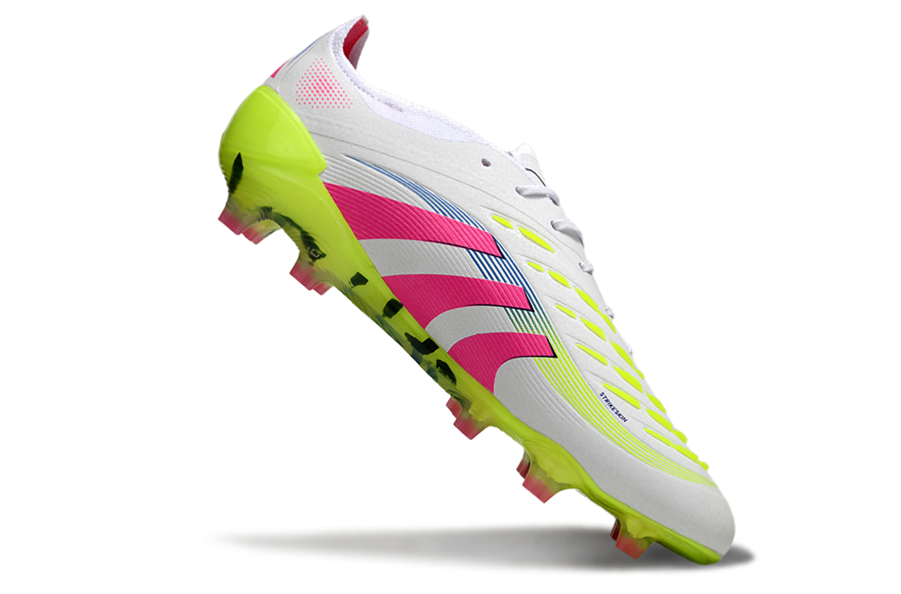 Chuteira Adidas Predator FT 30 Elite FG - Branco + Rosa
