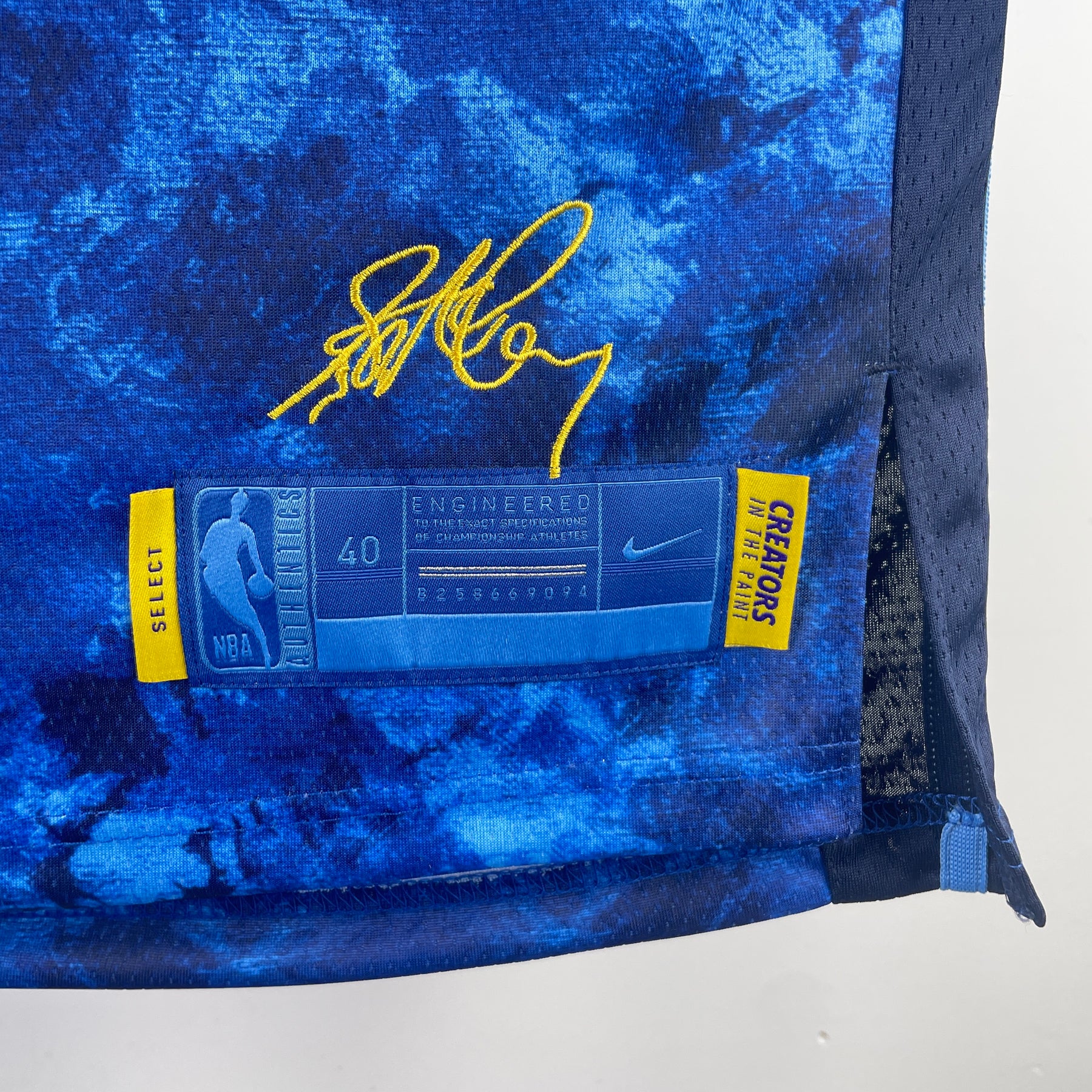 Regata NBA Golden State Warriors Stephen Curry Nike Royal Select Séries Swingmam 2022/23 - Masculina