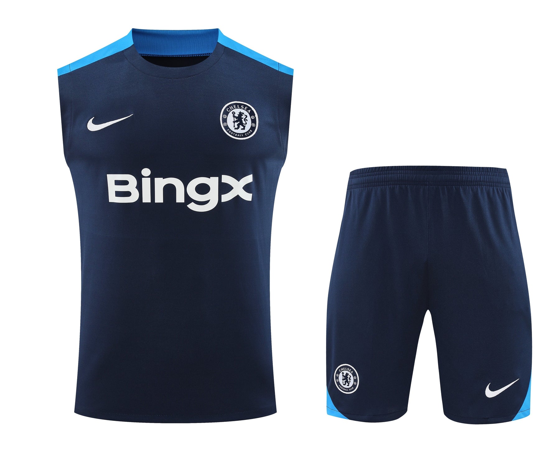 Kit de Treino Chelsea Nike 24/25 - Camisa e Bermuda-Azul Escuro