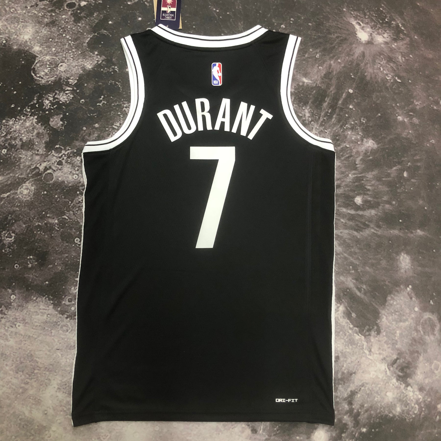 Regata NBA Brooklyn Nets Kevin Durant Fanáticos Fast Break - Preta - Icon Edition - Masculina