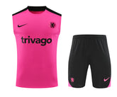 Kit de Treino Chelsea Nike 24/25 - Camisa e Bermuda-Rosa