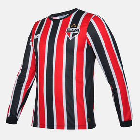 Camisa São Paulo II 24/25 s/n° Torcedor New Balance Manga Longa Masculina - Vermelho+Branco