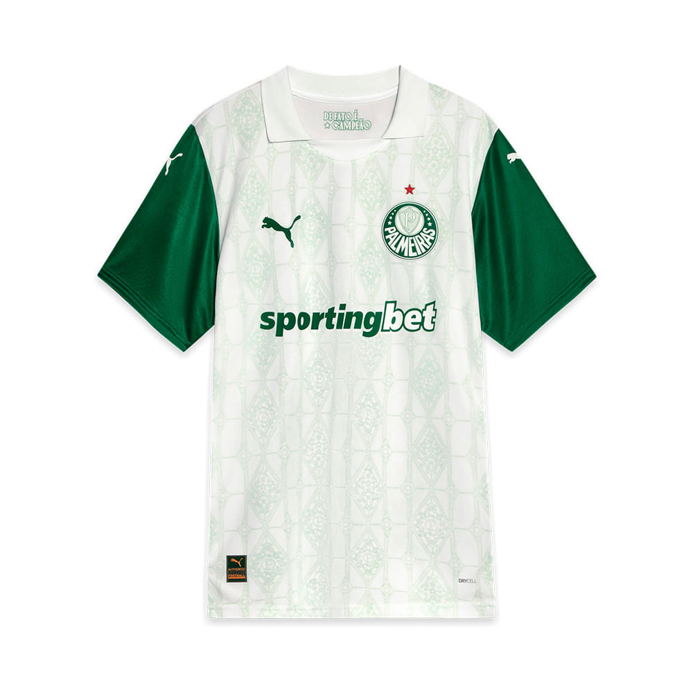 Pré-venda Camisa Palmeiras Away 2025/26 - Versão Jogador - Masculina - Branca