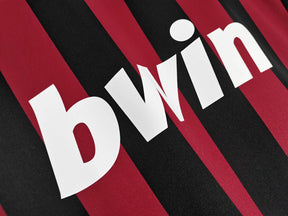 Camisa Ac Milan 2009/10 - Versão Retrô Masculino - Preto e Vermelho