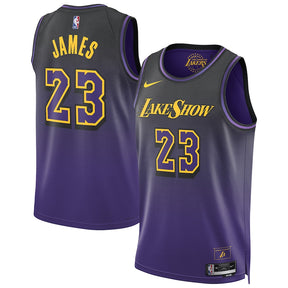 Regata NBA Los Angeles Lakers Nike 2024/25 - Roxa - City Edition - Masculina