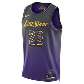 Regata NBA Los Angeles Lakers Nike 2024/25 - Roxa - City Edition - Masculina