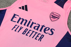 Kit de Treino Arsenal Adidas 24/25 Camisa e Bermuda Rosa e Preto