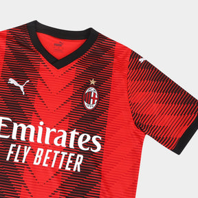 Camisa AC Milan Home 23/24 s/n° Torcedor Puma Masculina - Vermelho+Preto