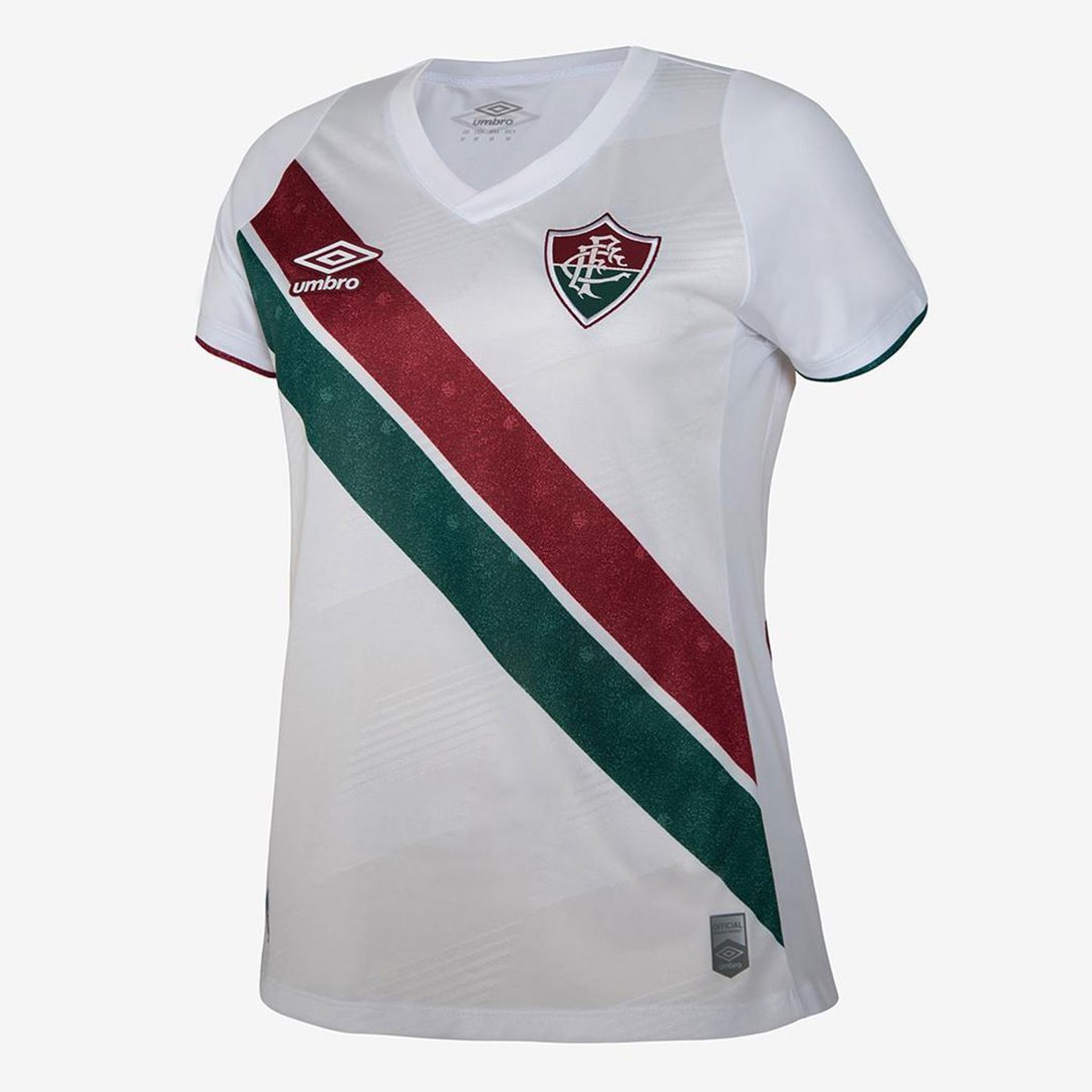 Camisa Fluminense II 24/25 s/n° Torcedor Umbro Feminina - Branco+Verde