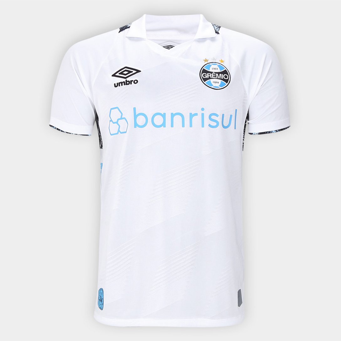 Camisa Grêmio II 24/25 s/n° Torcedor Umbro Masculina - Branco+Azul