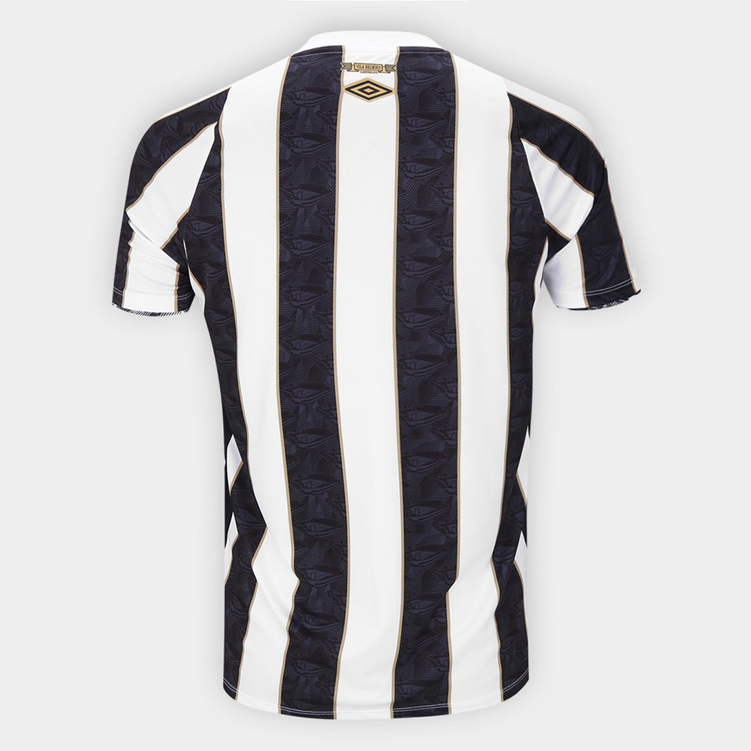 Camisa Santos II 24/25 s/n° Torcedor Umbro Masculina - Preto+Branco