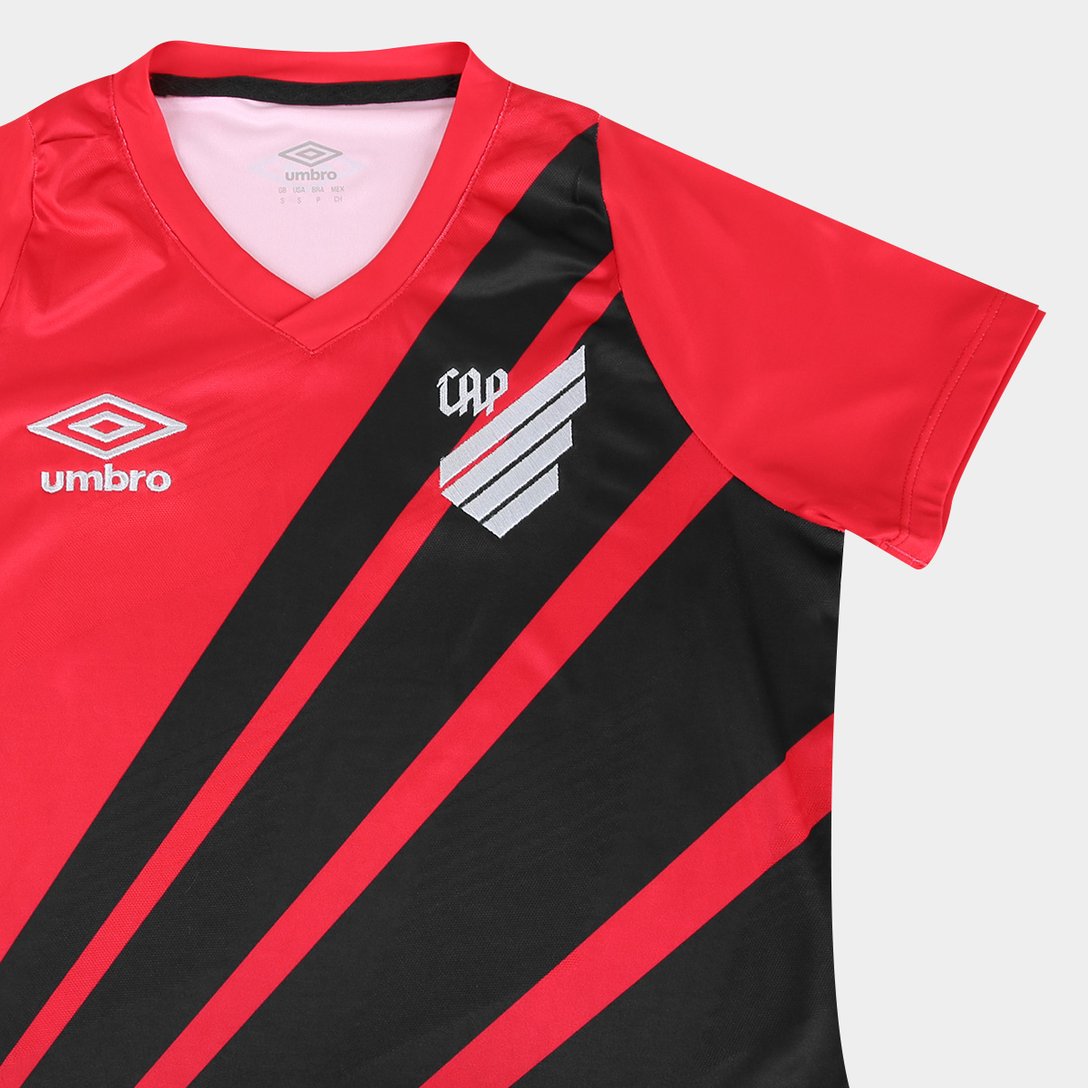 Camisa Athletico Paranaense I 24/25 s/n° Torcedor Umbro Masculina - Vermelho+Preto