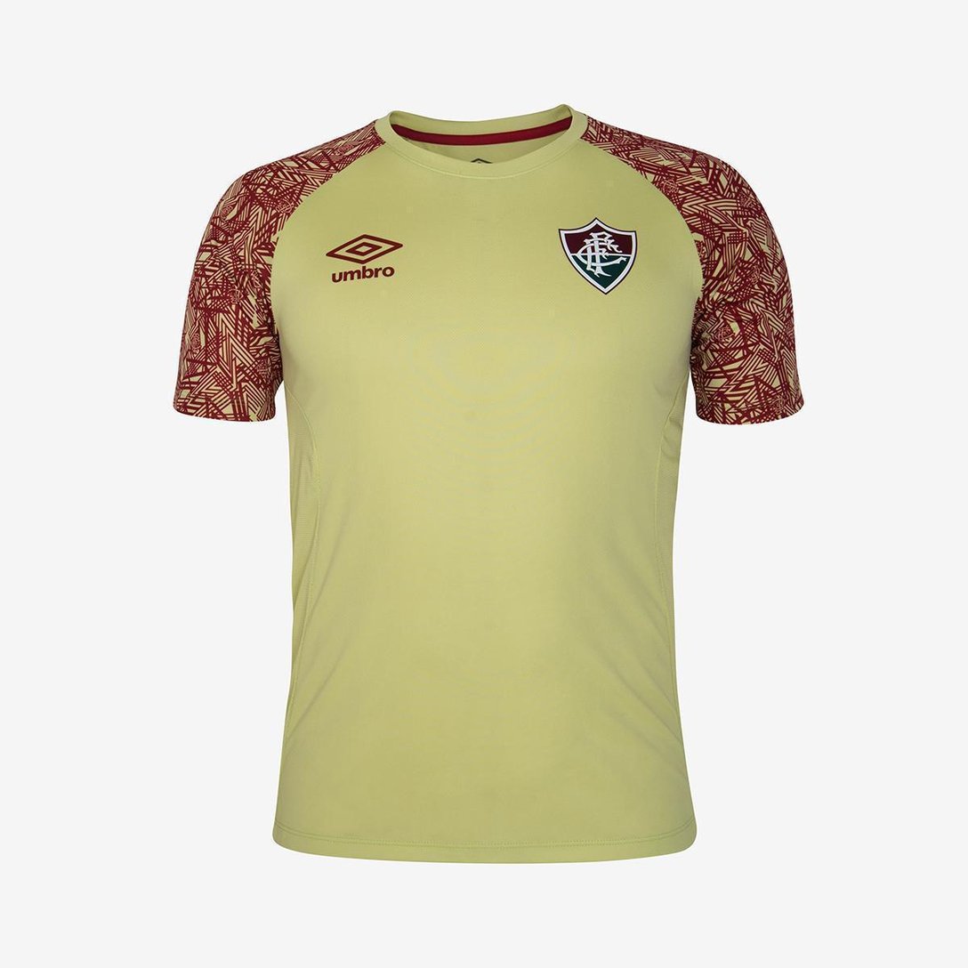 Camisa Umbro Fluminense Treino Goleiro 2024 Masculina - Verde+Vinho