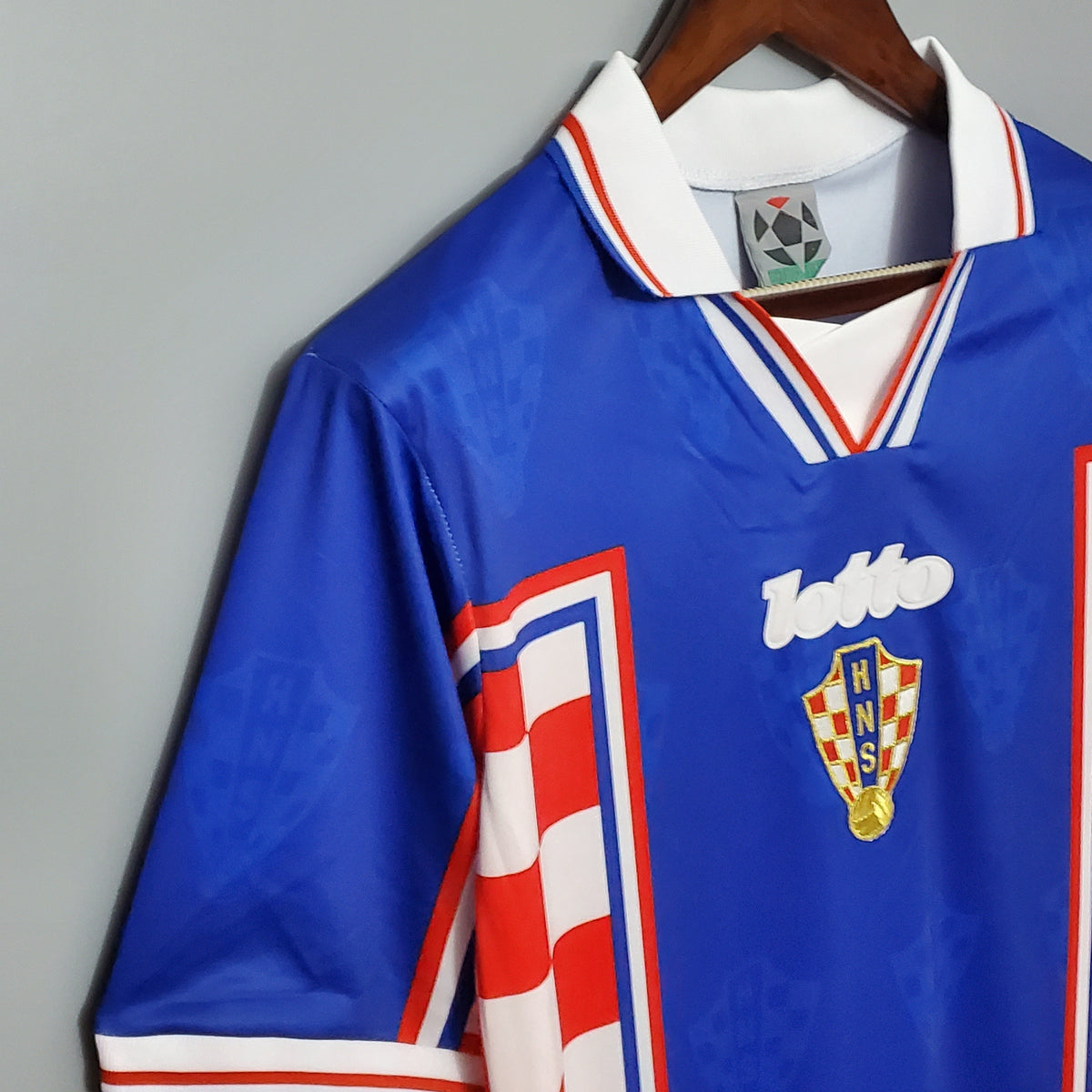 Camisa Retrô Seleção Croácia Copa 98 Away - Masculina - Modelo Torcedor - Azul