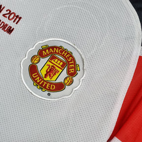Camisa Manchester United Away Branca 2010/11 Masculina - Retrô