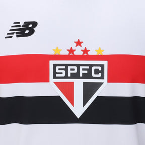 Camisa São Paulo I 24/25 s/n° Jogador New Balance Masculina - Branco+Vermelho