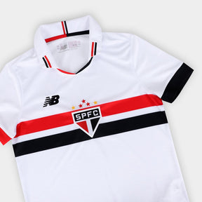 Camisa São Paulo I 24/25 s/n° Torcedor New Balance Feminina - Branco+Vermelho