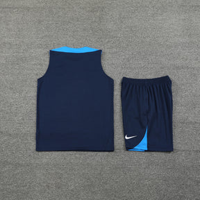 Kit de Treino Chelsea Nike 24/25 - Camisa e Bermuda-Azul Escuro