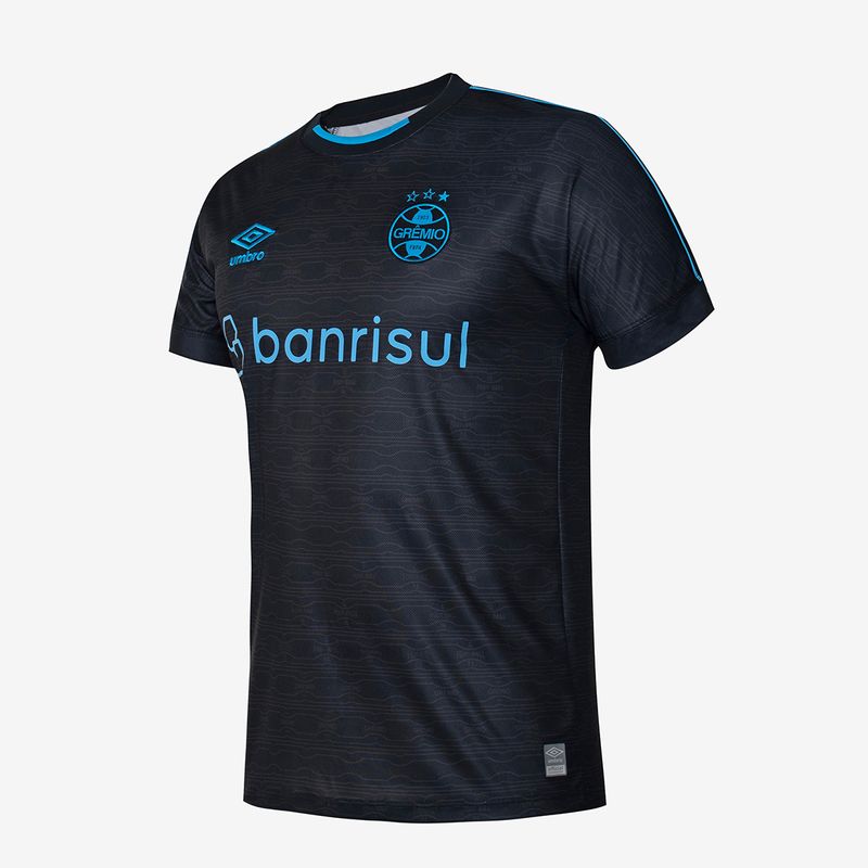 Camisa Grêmio III 23/24 s/n° Torcedor Umbro Masculina - Preto+Azul