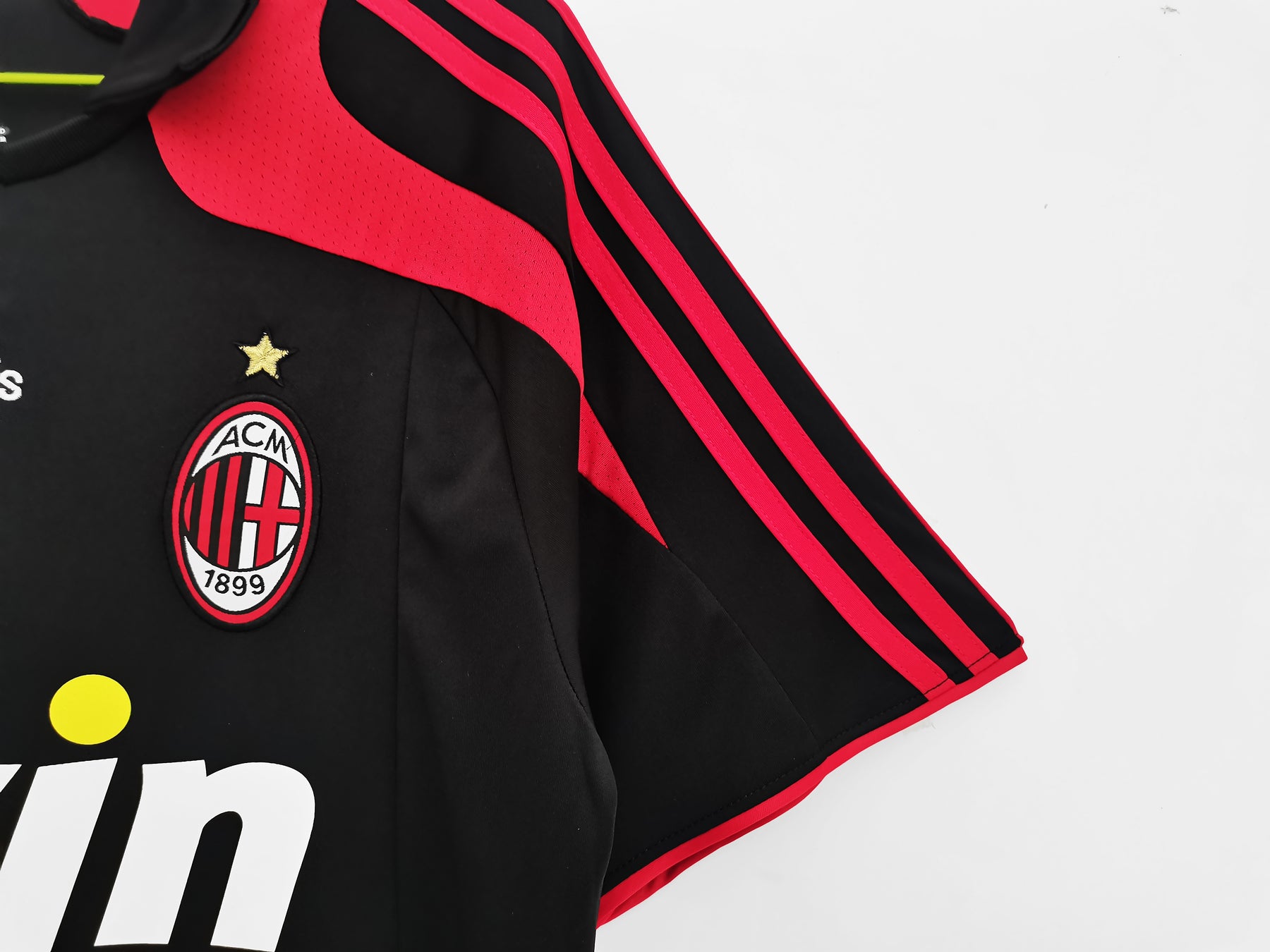 Camisa Ac Milan 2007/08 - Versão Retrô Masculino - Preto e Vermelho