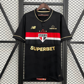 Camisa São Paulo III 25/26 s/n° Torcedor Comemorativa New Balance Masculina - Preto+Vermelho