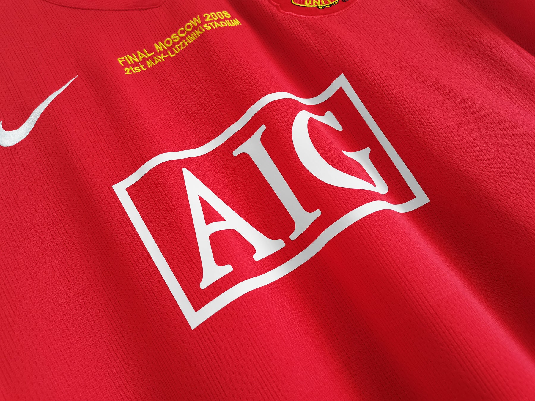 Camisa Manchester United  2007/08 Manga Longa - Versão Retrô Masculina - Vermelha