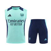 Kit de Treino Arsenal Adidas 24/25 Camisa e Bermuda Verde e Preto