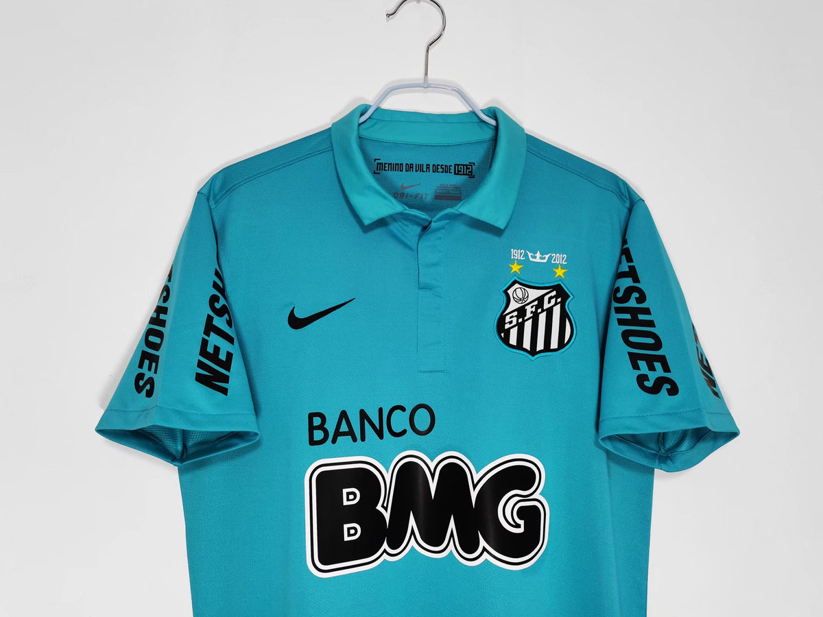 Camisa Santos 2012/13 - Versão Retrô Masculina - Azul celeste