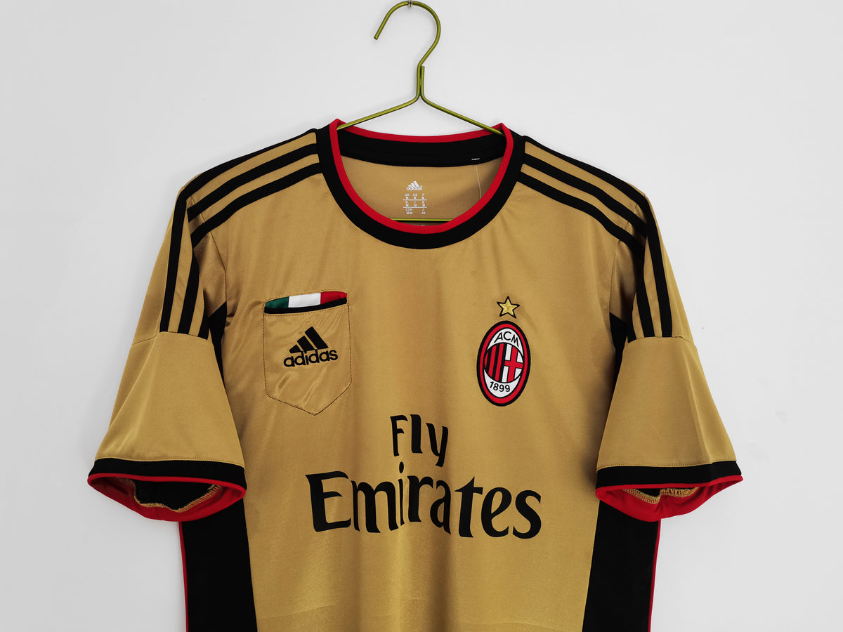 Camisa Ac Milan 2013/14 - Versão Retrô Masculino - Dourada