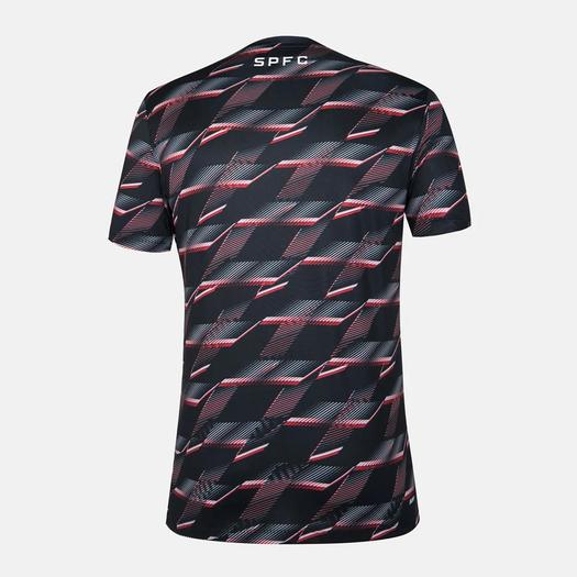 Camisa São Paulo 24/25 s/n° Pré Jogo New Balance Masculina - Preto+Vermelho