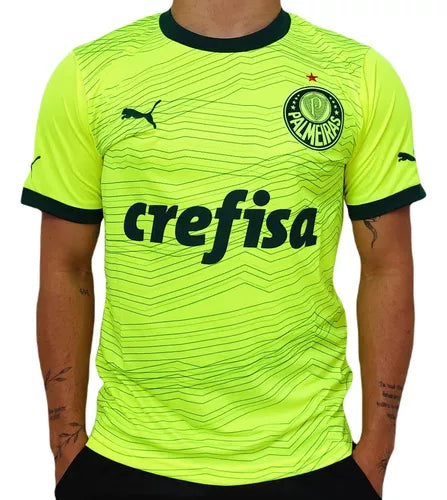 Camisa Palmeiras III 23/24 s/n° Torcedor Puma Masculina - Amarelo Fluorescente