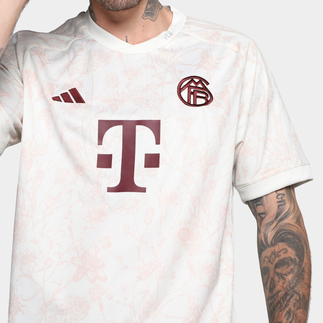 Camisa Bayern de Munique Third 23/24 s/n° Torcedor Adidas Masculina - Off White