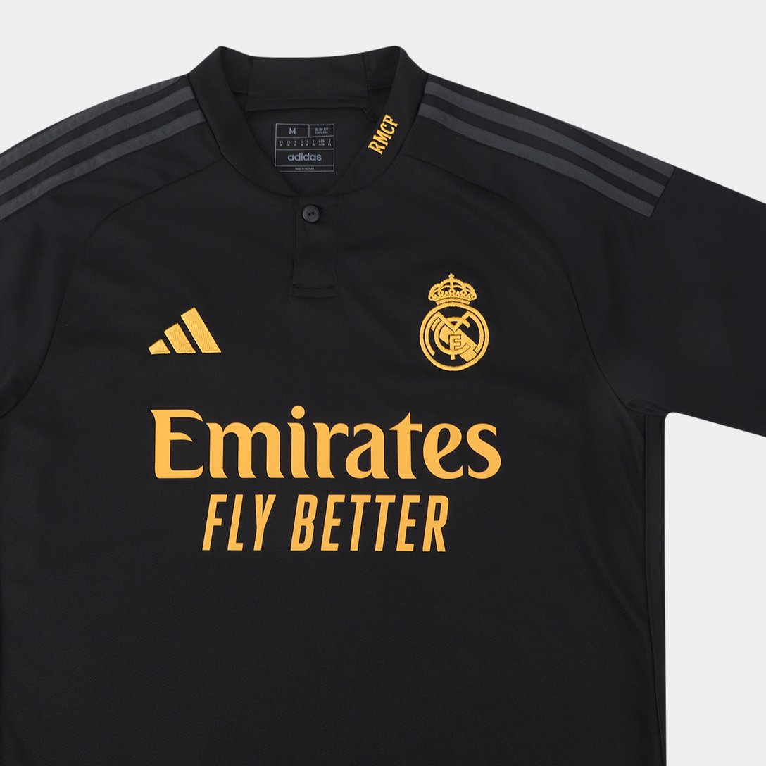 Camisa Real Madrid Third 23/24 s/n° Torcedor Adidas Masculina - Preto