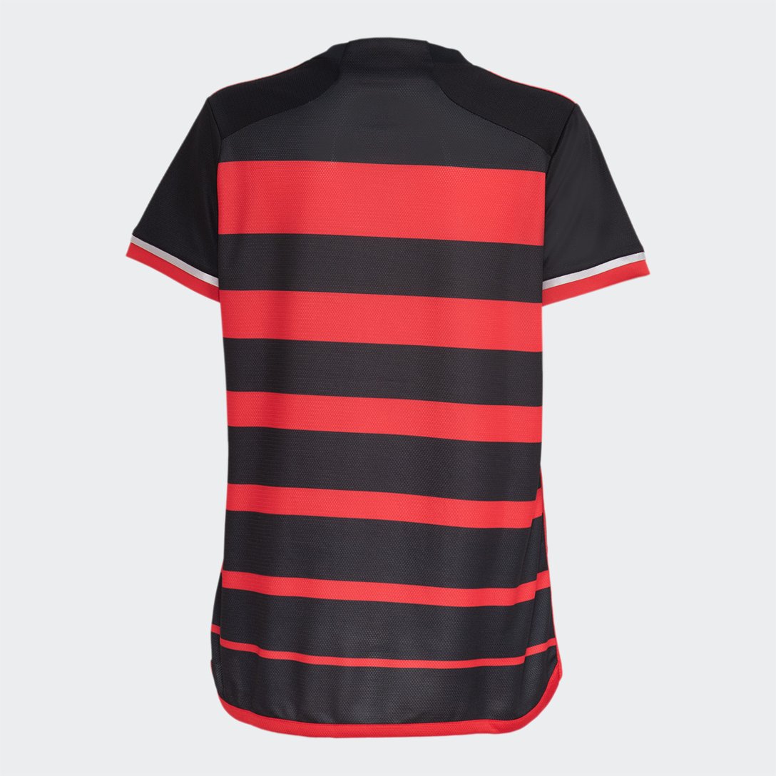 Camisa Flamengo I 24/25 s/n° Torcedor Adidas Feminina - Vermelho+Preto