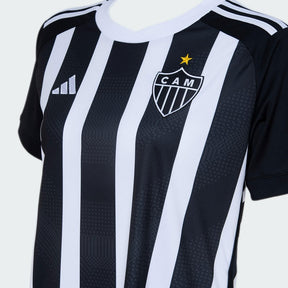 Camisa Atlético Mineiro I 24/25 s/n° Torcedor Adidas Feminina - Branco+Preto