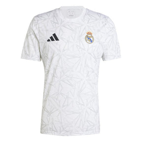 Camisa Real Madrid 24/25 Pré-jogo Adidas Masculina - Branco+Cinza