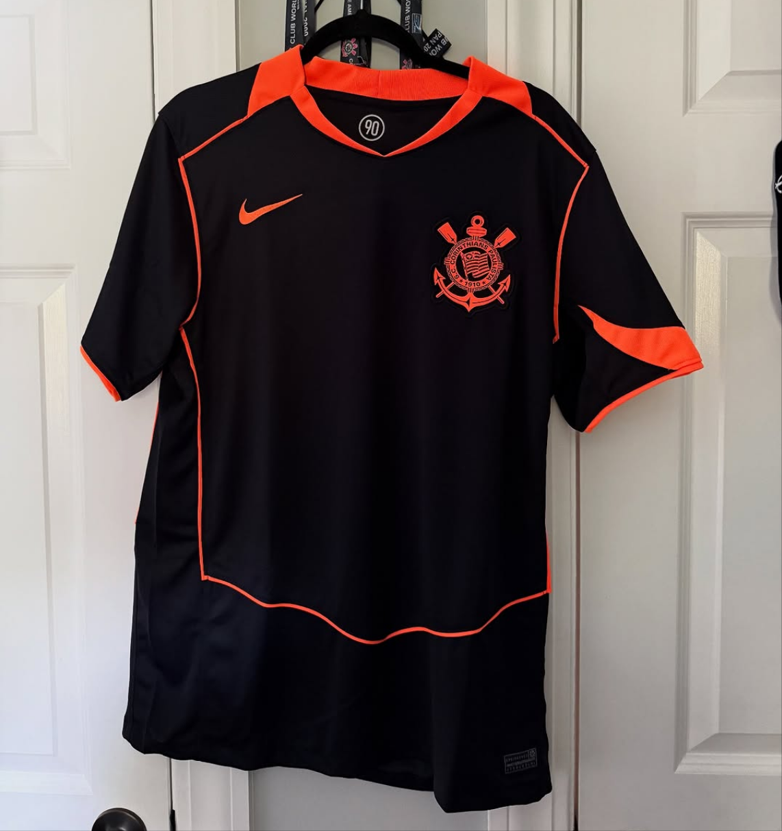 Camisa Corinthians III 25/26 s/n Torcedor Nike Total 90 Masculina - Preto+Laranja