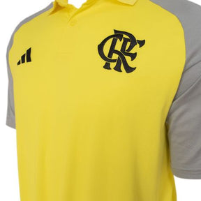 Camisa Polo Atleta Flamengo 24/25 Adidas Masculina - Amarelo