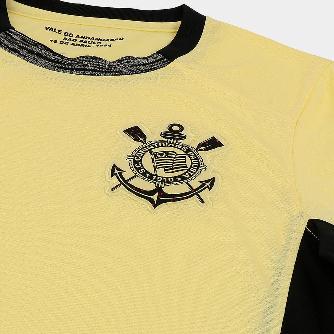 Camisa Corinthians III 23/24 s/n° Torcedor Nike Masculina - Preto+Dourado